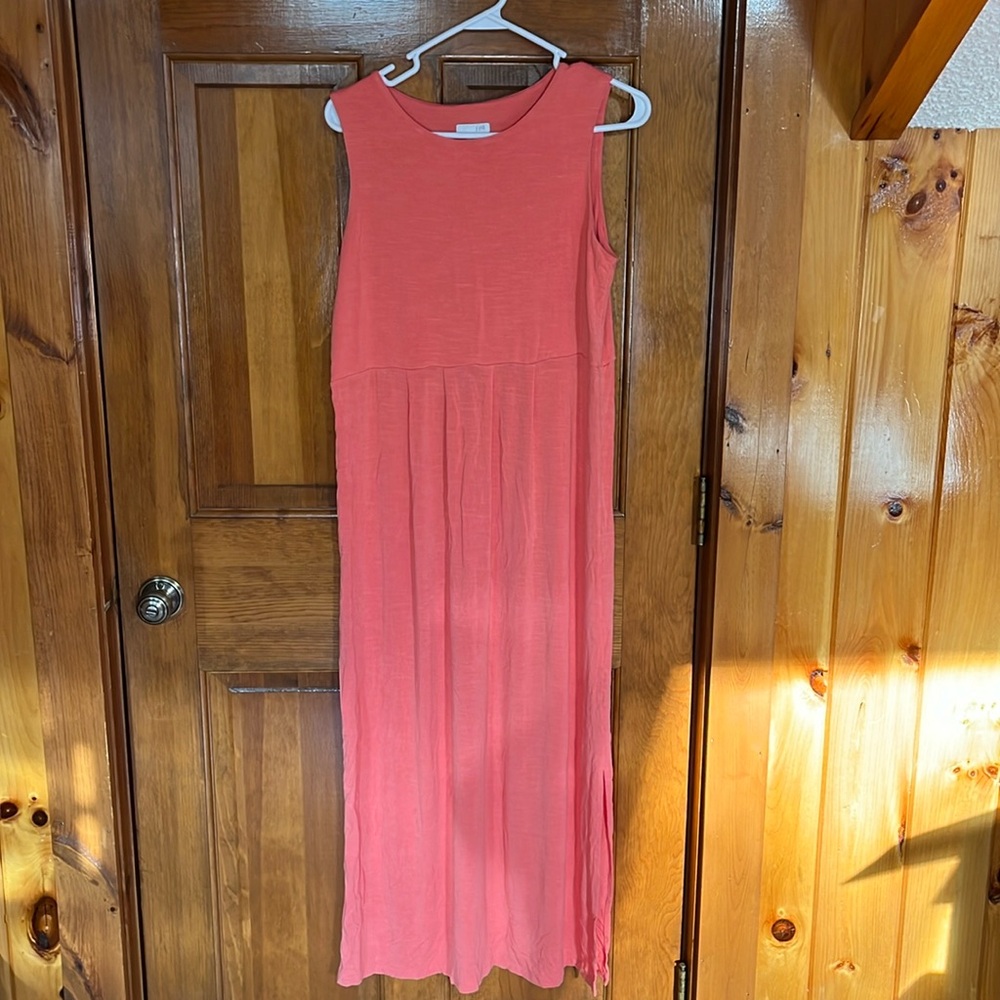 J Jill Empire Waist Coral Salmon Colored Dress Size Small